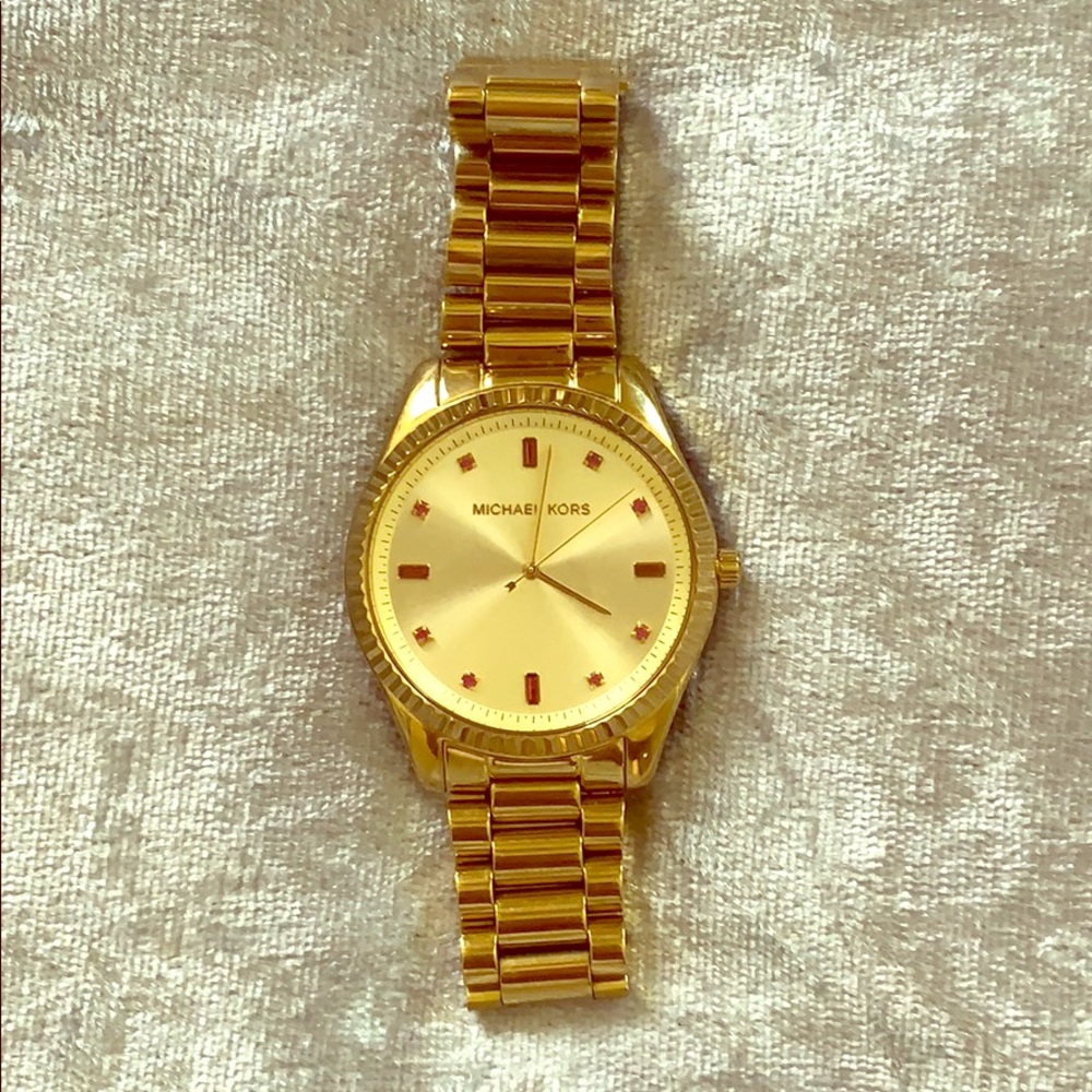 Michael Kors gold watch! Needs new battery!